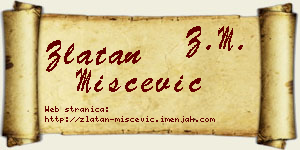 Zlatan Miščević vizit kartica